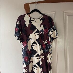 Carven Shirt Dress with Hands and Flowers